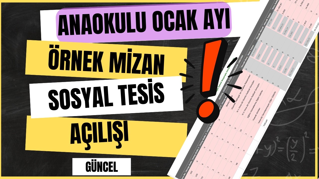 ANAOKULU ÖRNEK MİZAN -SOSYAL TESİS AÇILIŞI VE MİZAN YAPMA