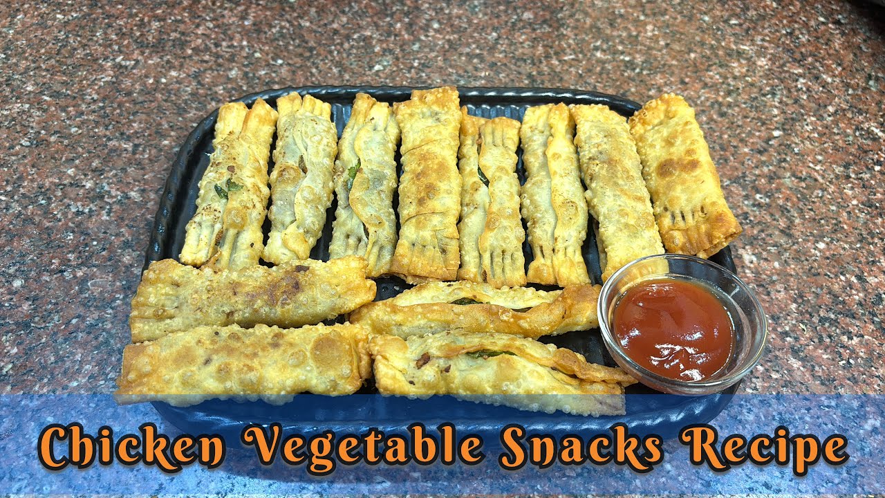 Chicken Vegetable Snacks Recipe | সহজে বানান ক্রিস্পি চিকেন ভেজিটেবল স্ন্যাক্স | Evening Snacks