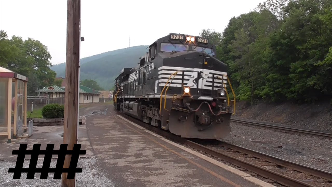 Two Norfolk Southern Trains at Tyrone Station
