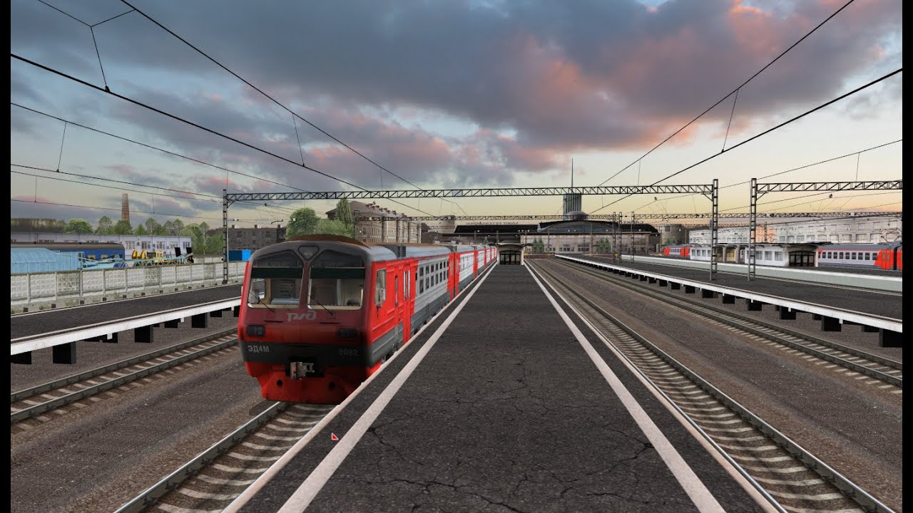 ZDSimulator.Пригородный электропоезд экспресс №6579 ЭД4 сообщением Санкт-Петербург-Кузнечное