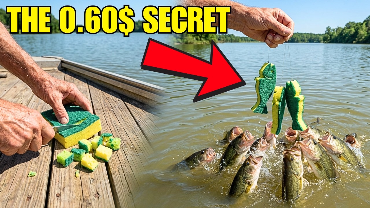 Stop Buying $50 Lures — Cut a Kitchen Sponge Like THIS — Fish Attack 3X Faster!