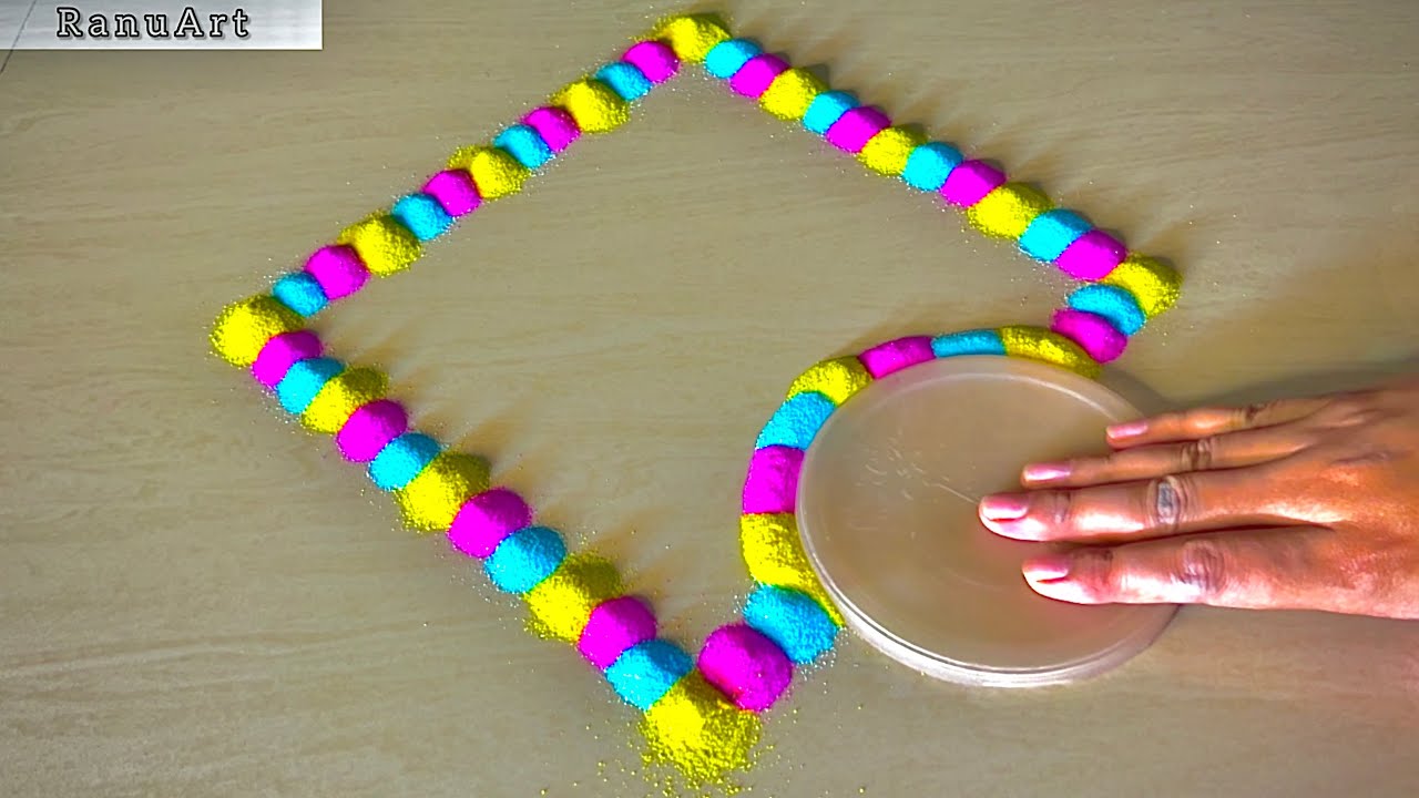 Easy & Beautiful Rangoli Design for Home 🪔 | Simple Rangoli for Beginners ✨Ranu Art