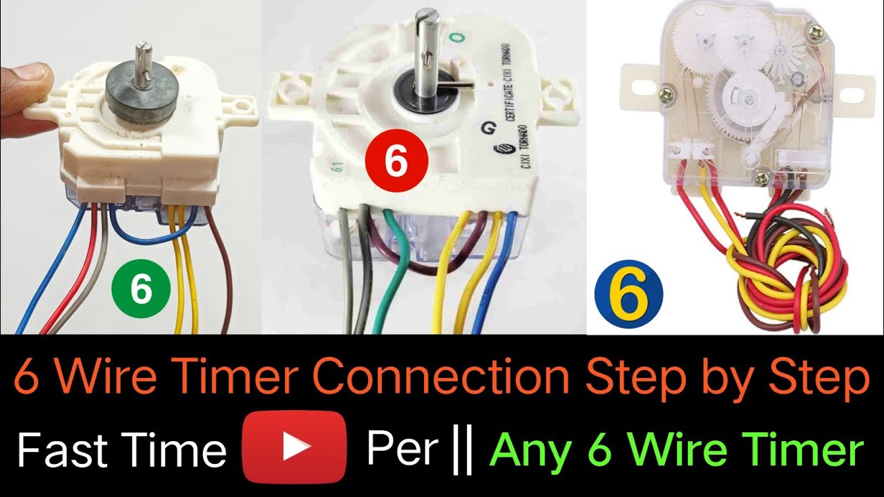 Washing Machine 6 Wire Timer Connection Step By Step In Hindi✅