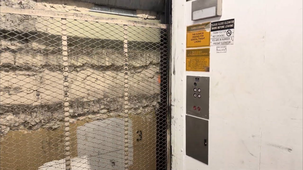 FINAL RIDE Montgomery A Series Hydraulic Freight Elevator 2 at Lloyd Center Portland, OR
