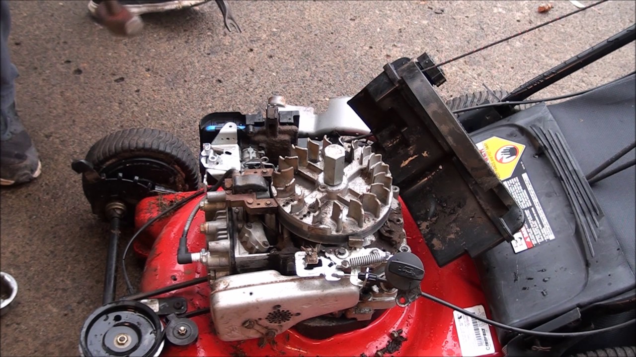 LAWNMOWER BLADE Hit Something HARD! Bent Blade, SHEARED Flywheel key FIXED! All BRIGGS and STRATTON