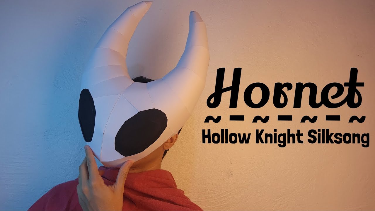 How to make a Hornet Mask out of Cardboard - DIY Hollow Knight Costume