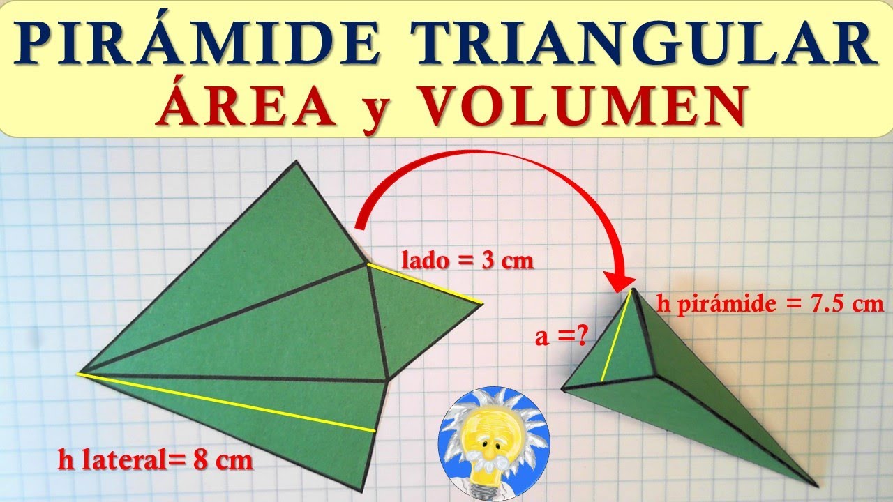 🔺 PIRÁMIDE TRIANGULAR Área , Volumen | No se conoce el Apotema | Juliana la Profe