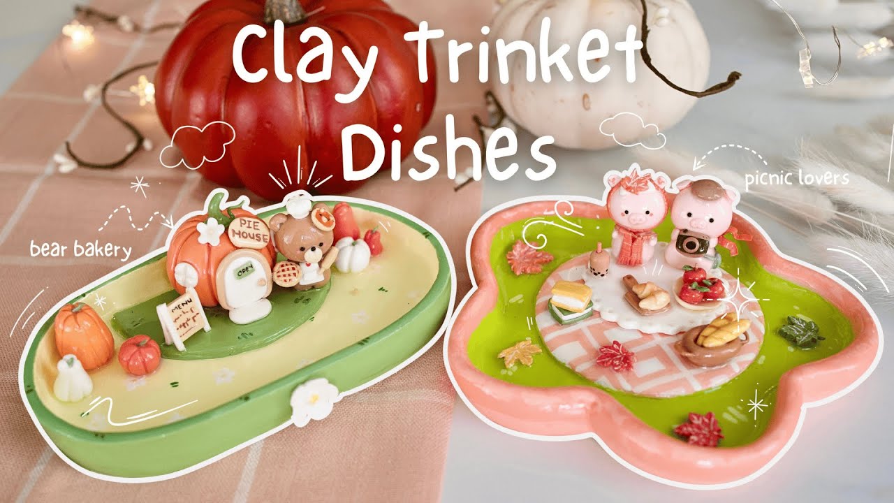 First Time Making Trinket Dishes Using Air Dry Clay | Daisy Clay Diaries Ep 08