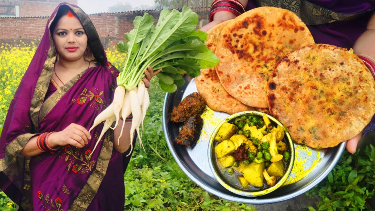 Muli ke parathe मूली का पराठा कैसे बनता है mooli ka paratha | muli ke parathe banane ka asan tarika🔥