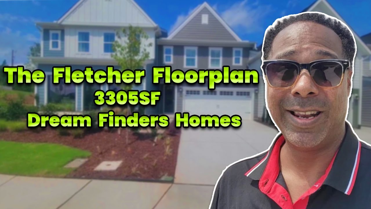 The Fletcher Floorplan | 3305sf | Dream Finders Homes | Knightdale Station SD | Knightdale NC