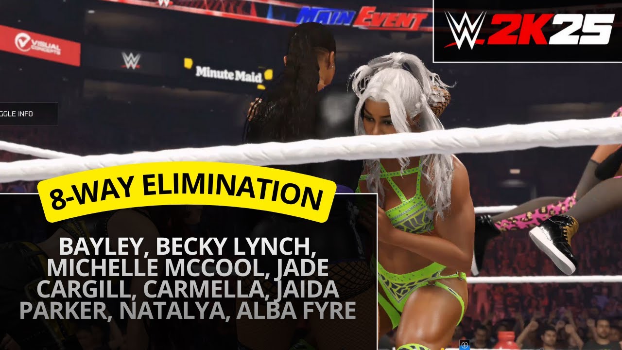 WWE 2K25 – Becky Lynch vs Jade Cargill vs Bayley vs Carmella vs Natalya (Fatal 8-Way Elimination)