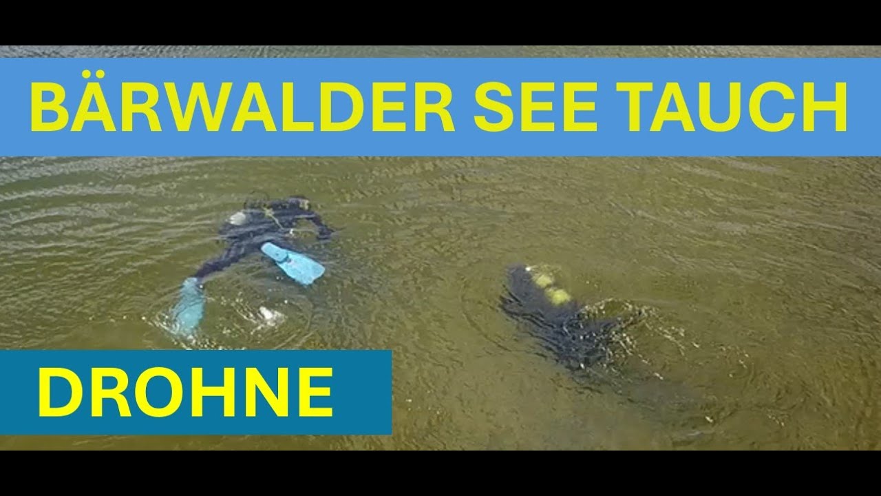 Tauchen im B&auml;rwalder see, Drone Bilder