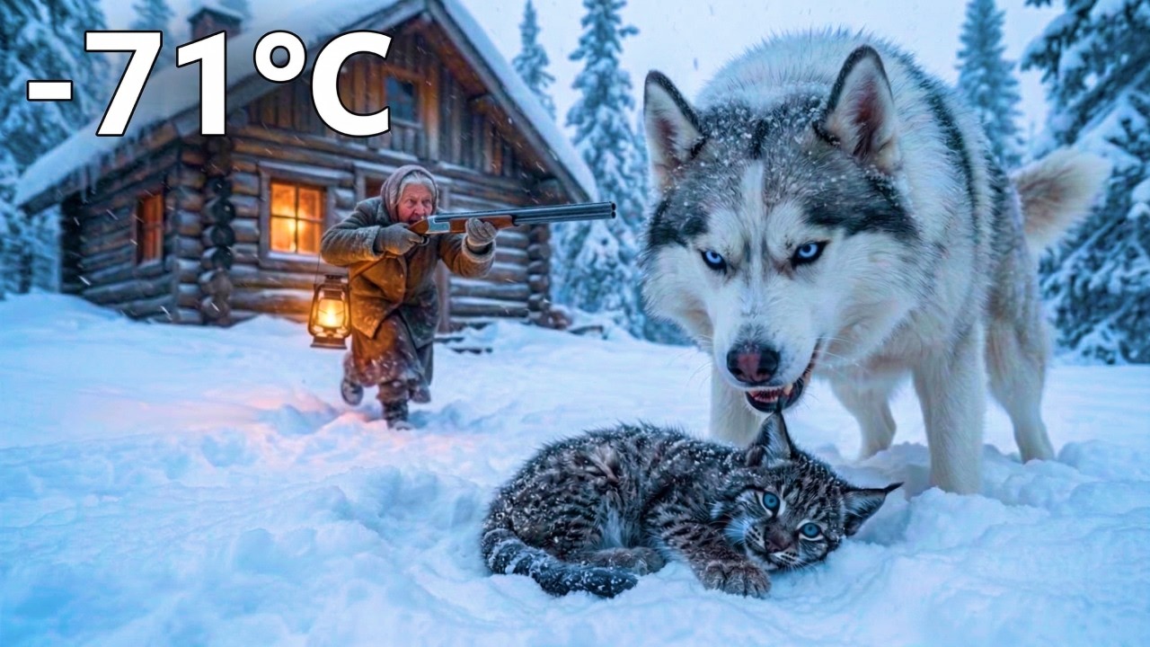 A Freezing Lynx Cub Was Dying in the Snow... Then My Husky Did THIS (-71°C)
