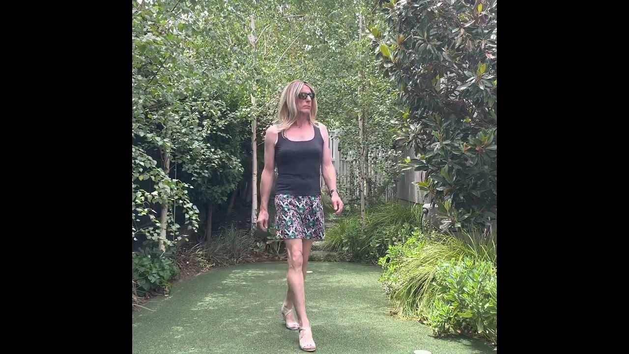 Crossdressing outdoors