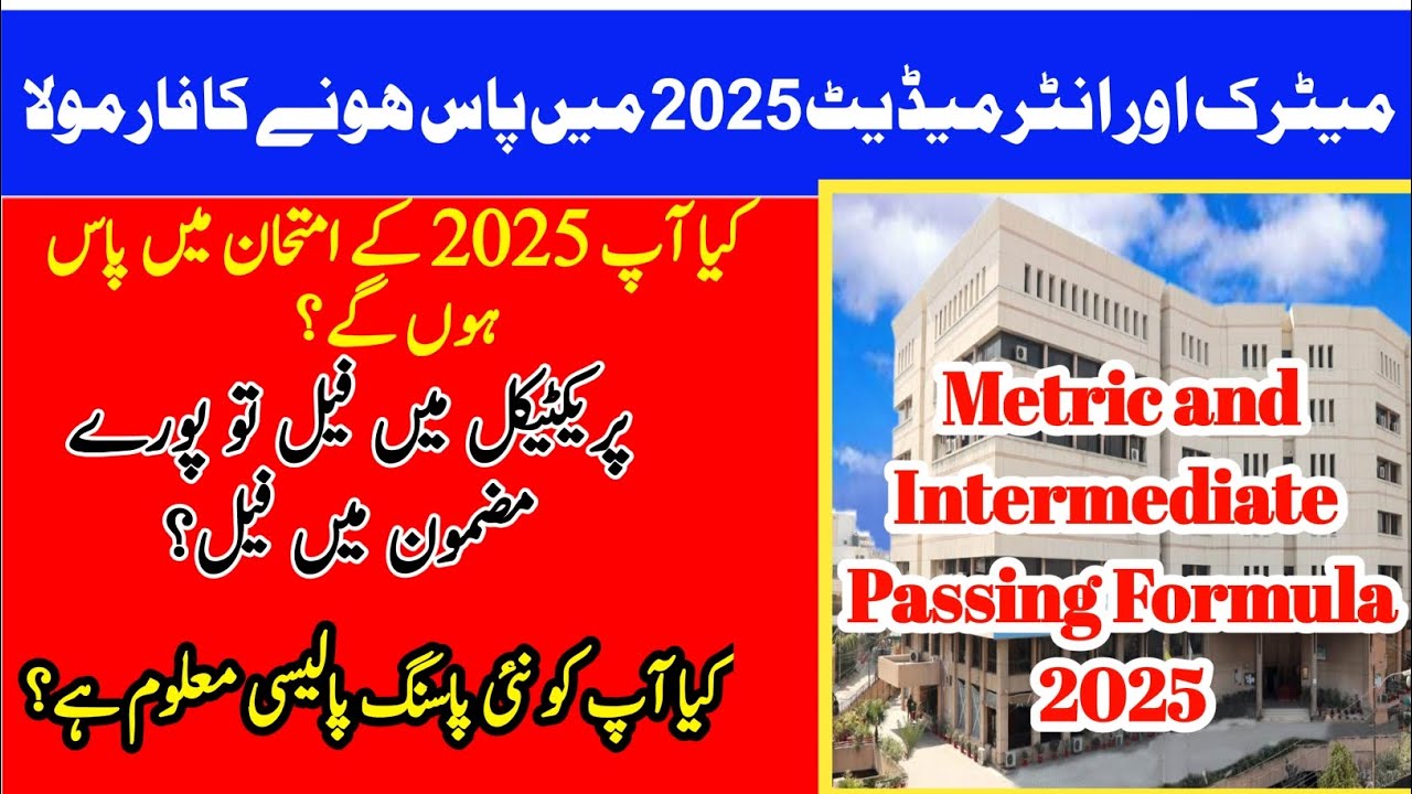 Matric & Inter Passing Marks 2025 | Punjab Board New Rules Explained | Must Watch Tip!