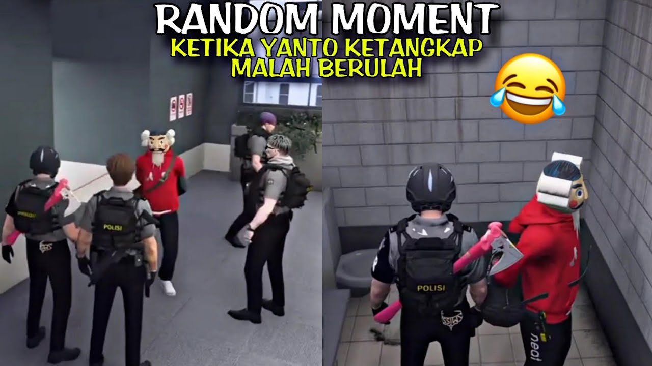 MOMENT YANTO KETANGKAP POLISI MALAH BERULAH