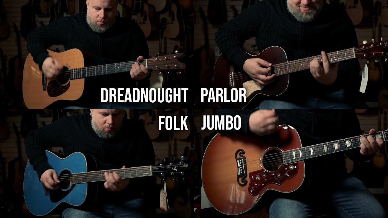 Les FORMATS de GUITARE ACOUSTIQUE