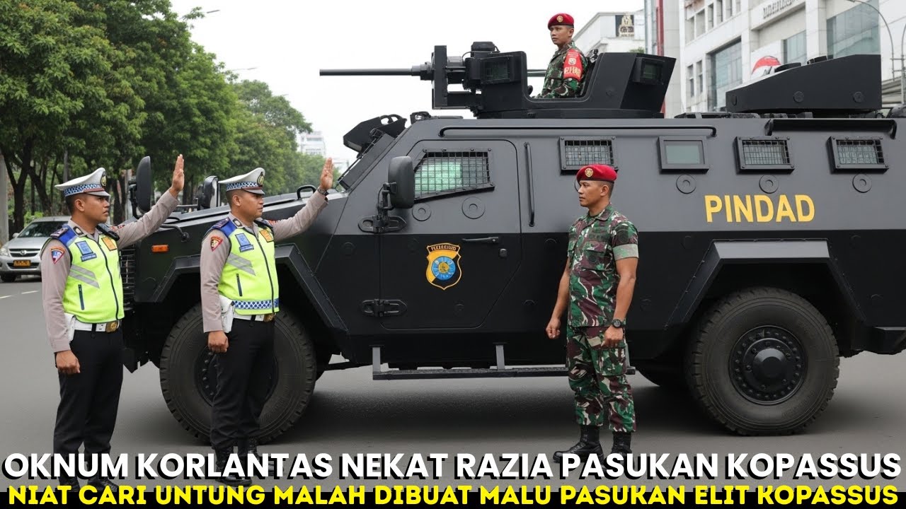 VIRAL ‼️OKNUM KORLANTAS NEKAT RAZIA PASUKAN ELIT KOPASSUS, NIAT CARI UNTUNG MALAH DIBUAT MALU‼️