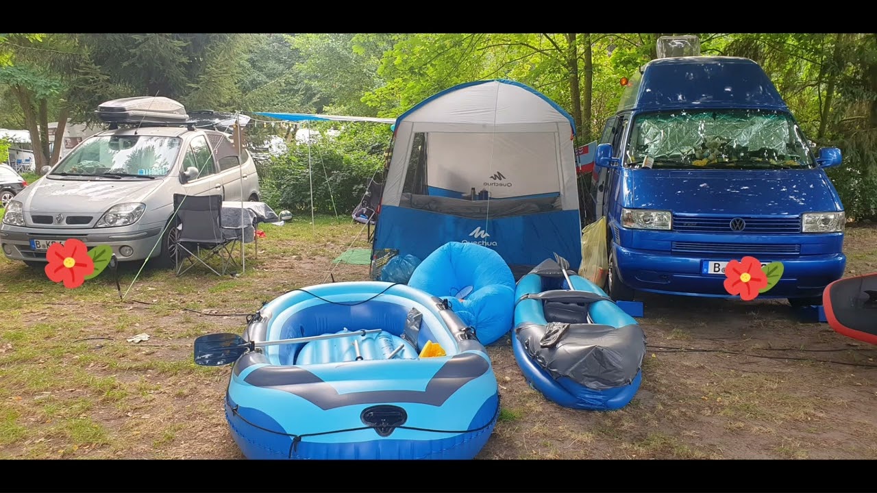 VW T4 Campervan  - Campingplatz Havelperle in Priepert  - Der Schlumpf on Tour