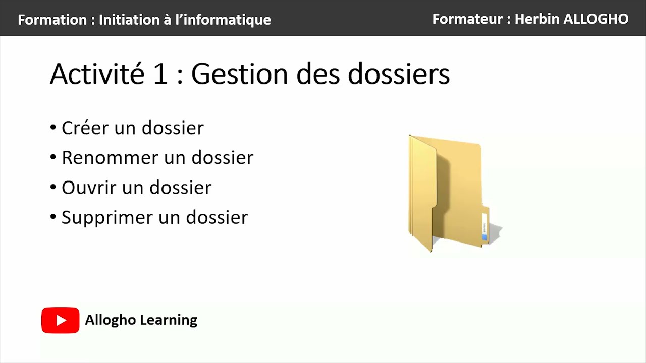 💻 3/10 : Créer, renommer, supprimer, Copier, Couper, Coller les dossiers
