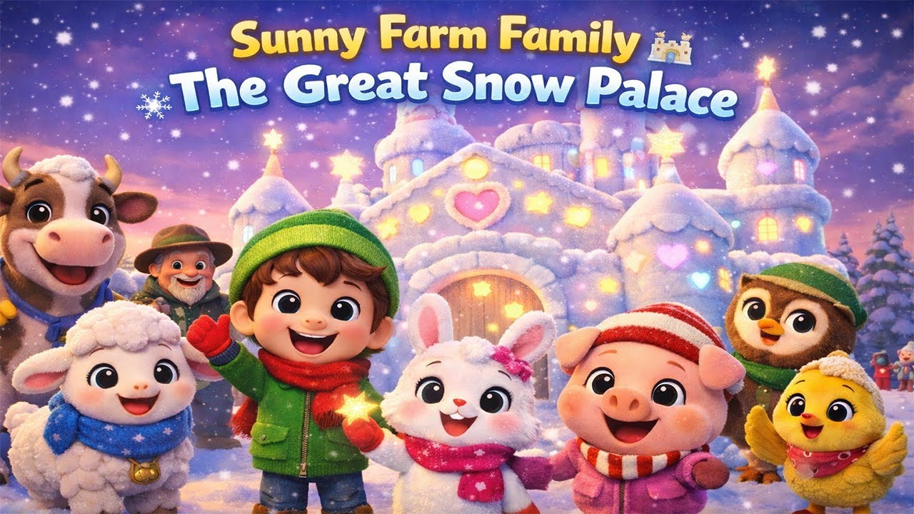 Sunny Farm Family ❄️🏰 The Great Snow Palace | Teamwork & Kindness | 3D Animation