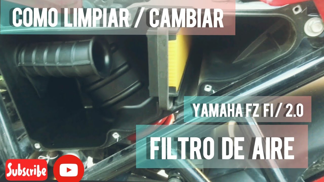 cómo limpiar / cambiar filtro de aire moto Yamaha fz #yamaha #moto #fz