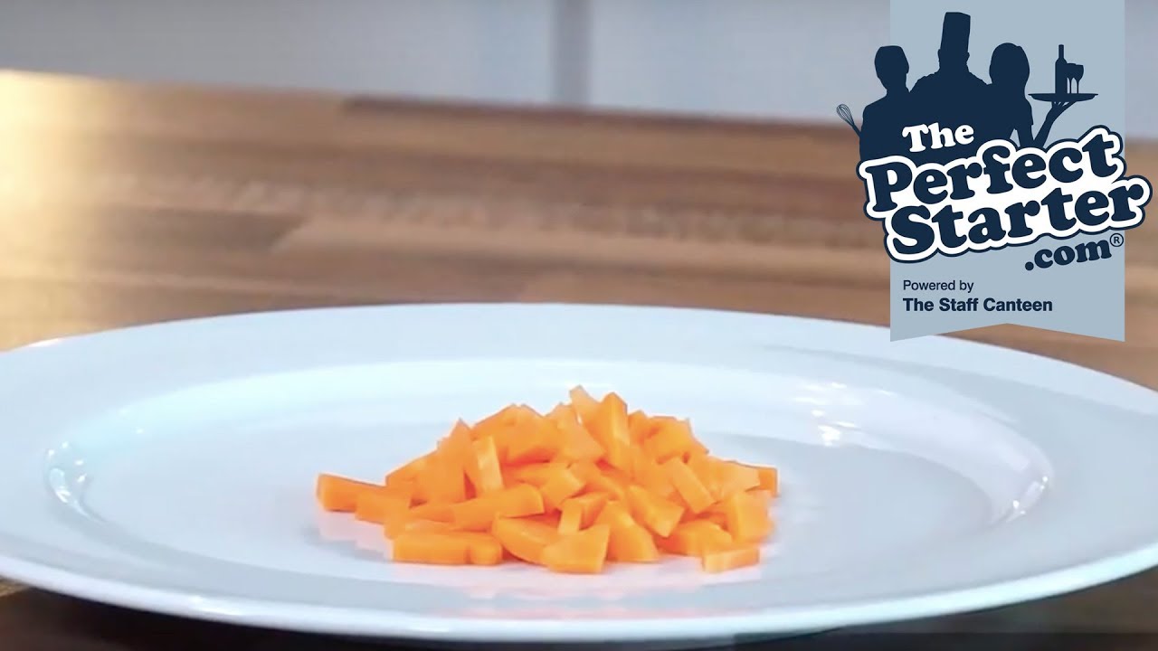 How to cut a carrot paysanne