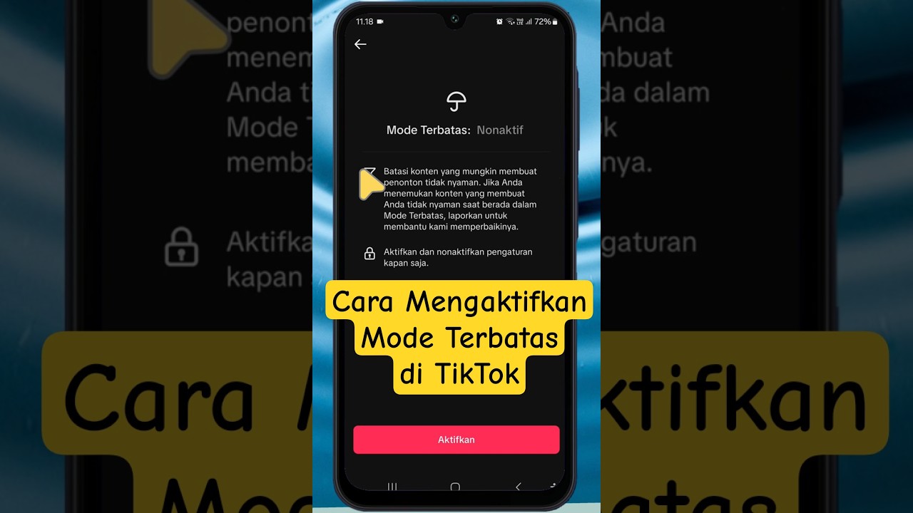 Cara Mengaktifkan Mode Terbatas di Aplikasi TikTok 
