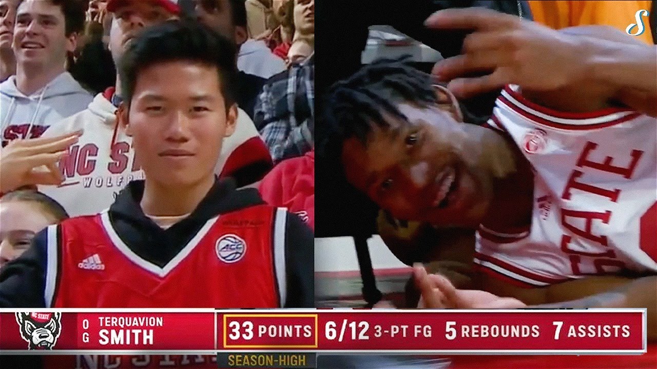 Terquavion POPS OFF For 33 PTS & 7 AST For NC State