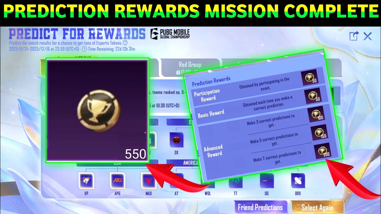 global grand finals event | complete all mission predictions rewards pubg mobile 4.1 update 