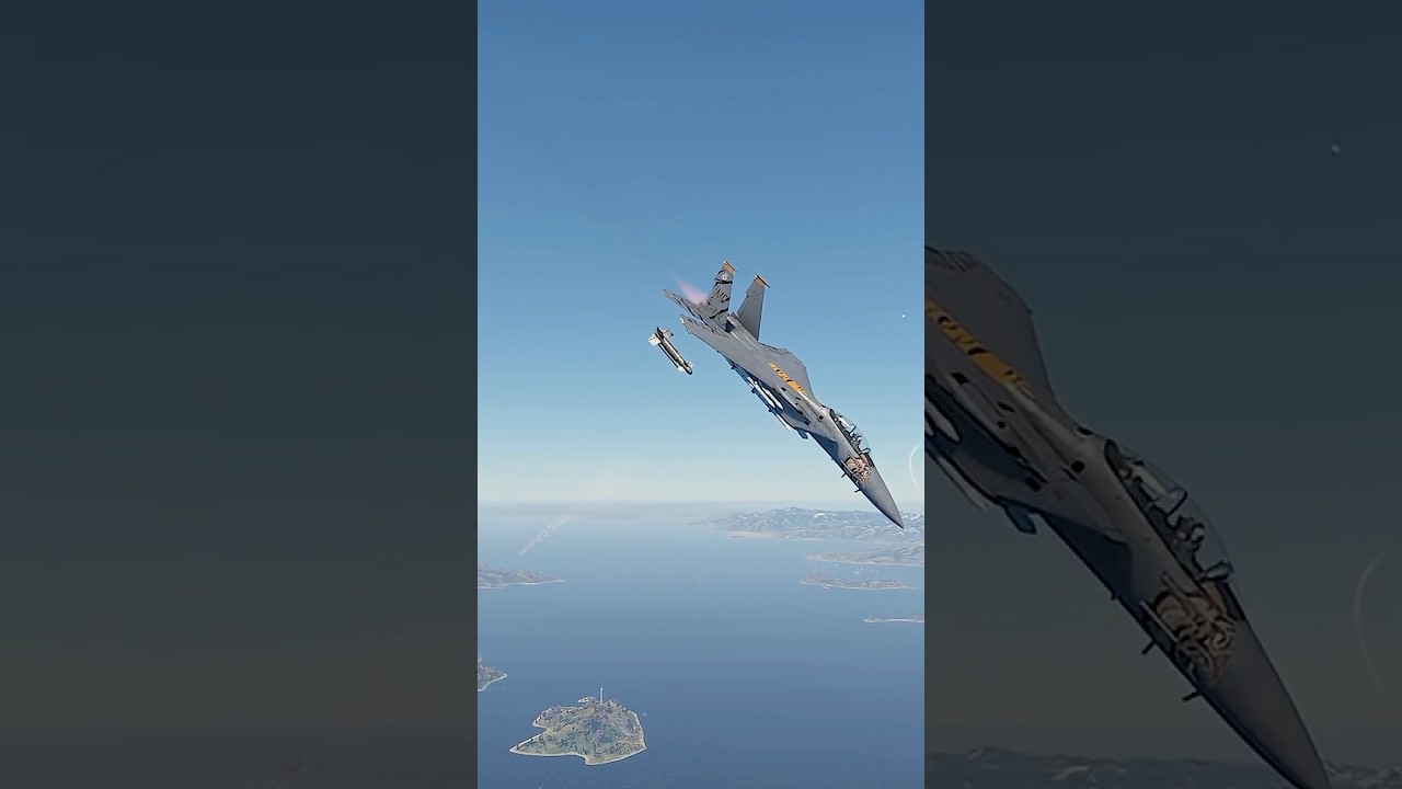 American Fighter jet vs Enemy naval ship om action -Guided bomb