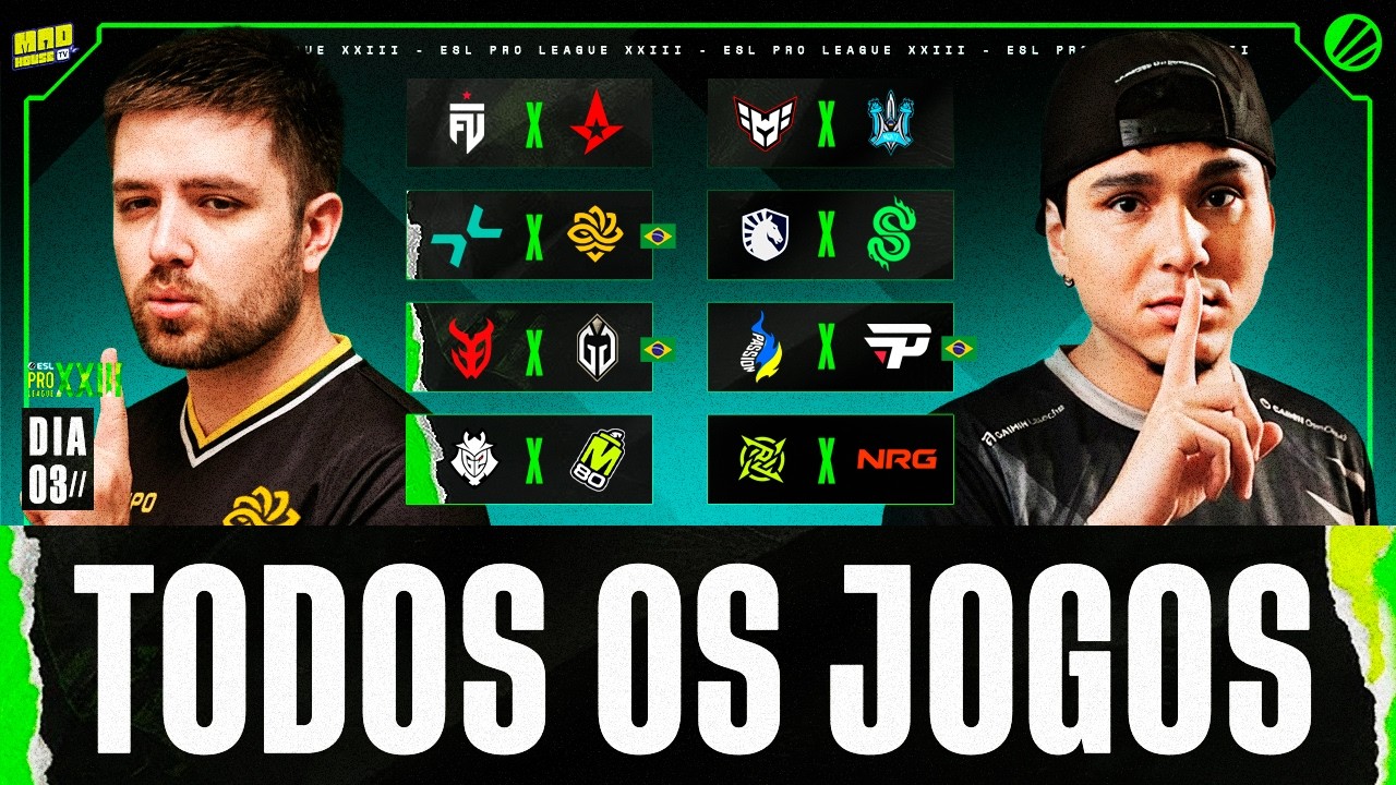 NRG X NIP - ESL PRO LEAGUE SEASON 23 STAGE 1 (DIA 03) - AO VIVO !furia !jogoscs - PARTE 2