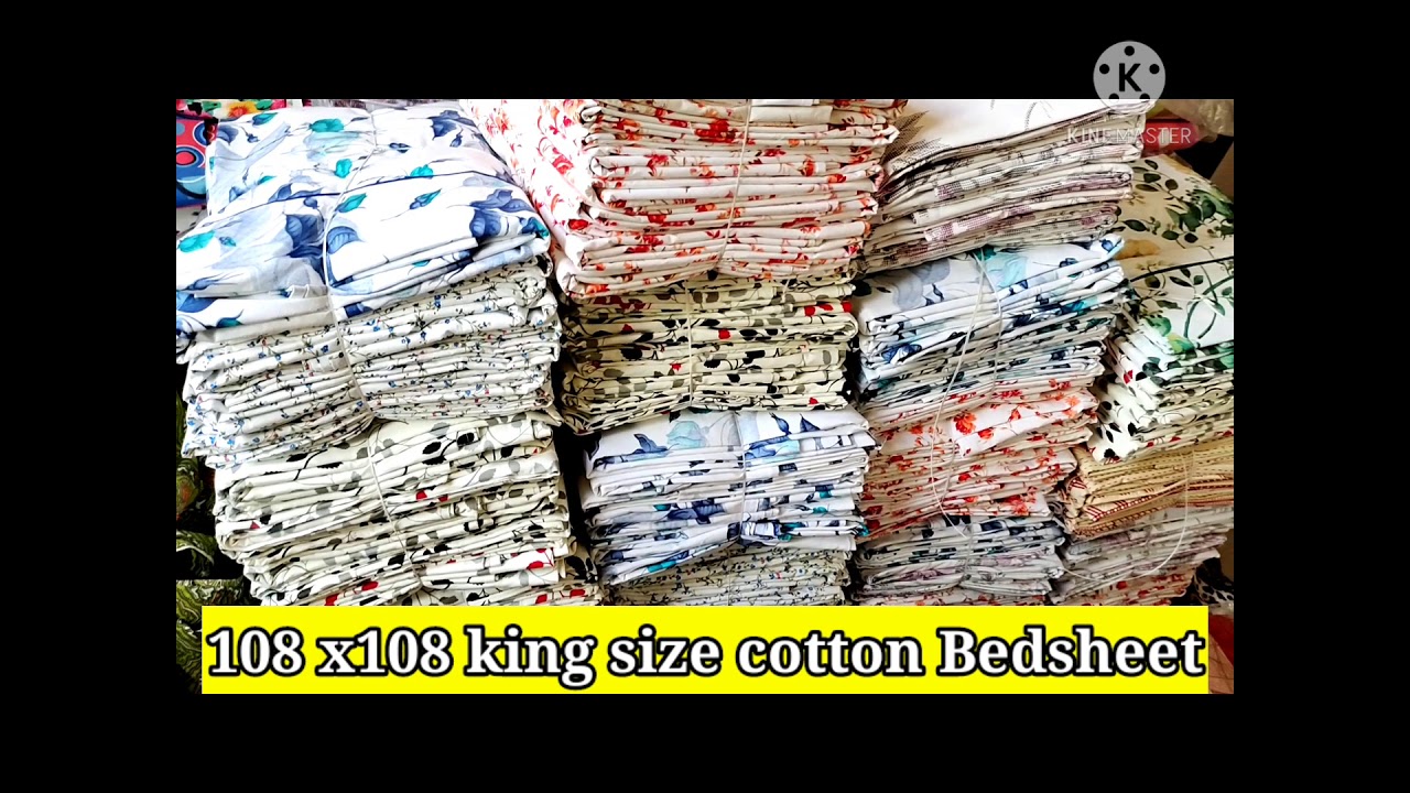 108x108 King Size Bedsheet| Ahmedabad cotton Bedsheet King Size  | King Size Bedsheet Cotton
