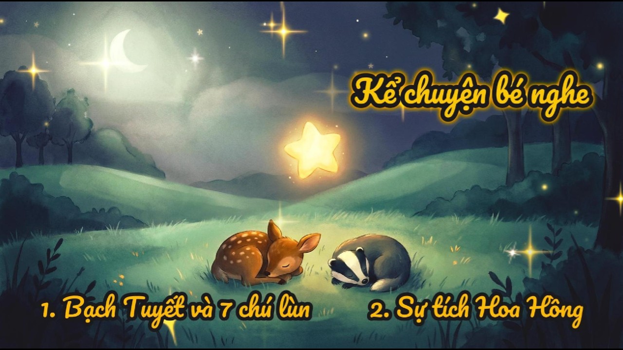 Truyện ru ngủ cho bé 3–5 tuổi | 37 phút ngủ ngon – Bạch Tuyết và 7 chú lùn - Sự tích Hoa Hồng