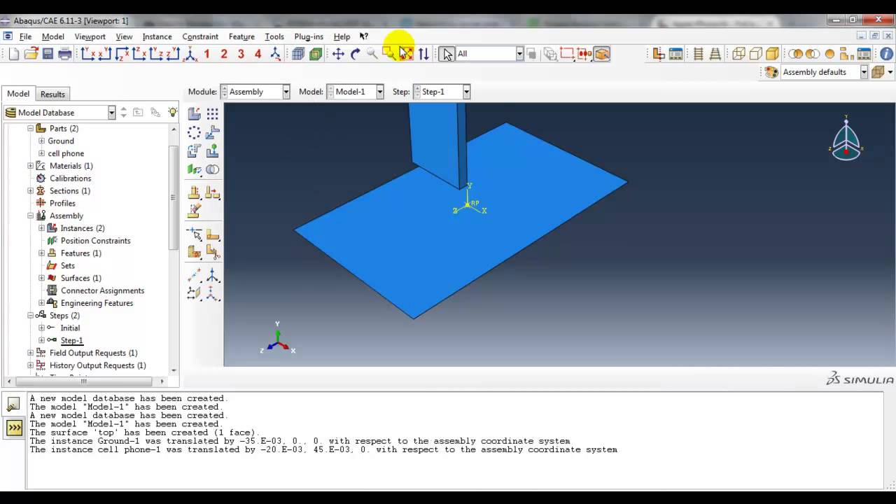 Abaqus Tutorial: Drop test of a cell phone (Purely Elastic)