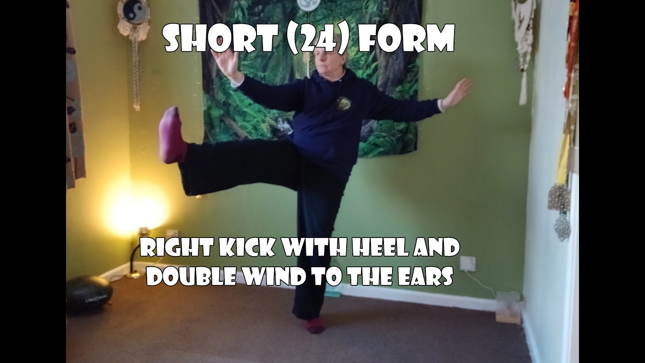 Kick with heel / double wind to the ears, Yang short (24) form plus applications