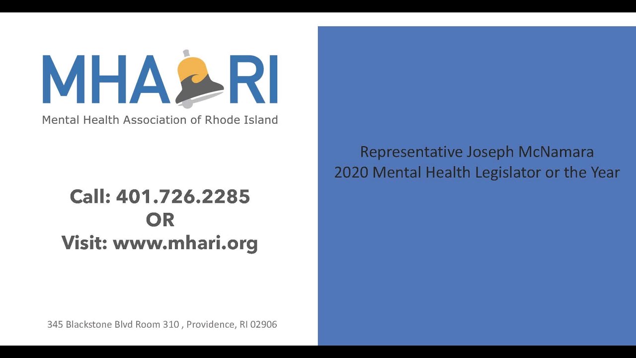 Conversation with Representative Joseph McNamara, 2020 Mental Health Legislator of the Year.