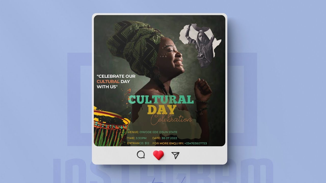 Smartphone Graphic || Pixellab Tutorial || How To Design A Cultural Day Flyer Event Like A Pro.