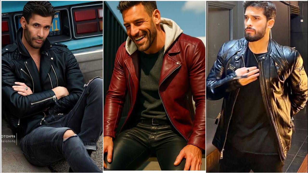 Trendy and very elegant design collection of leather outfits for boys and men.
