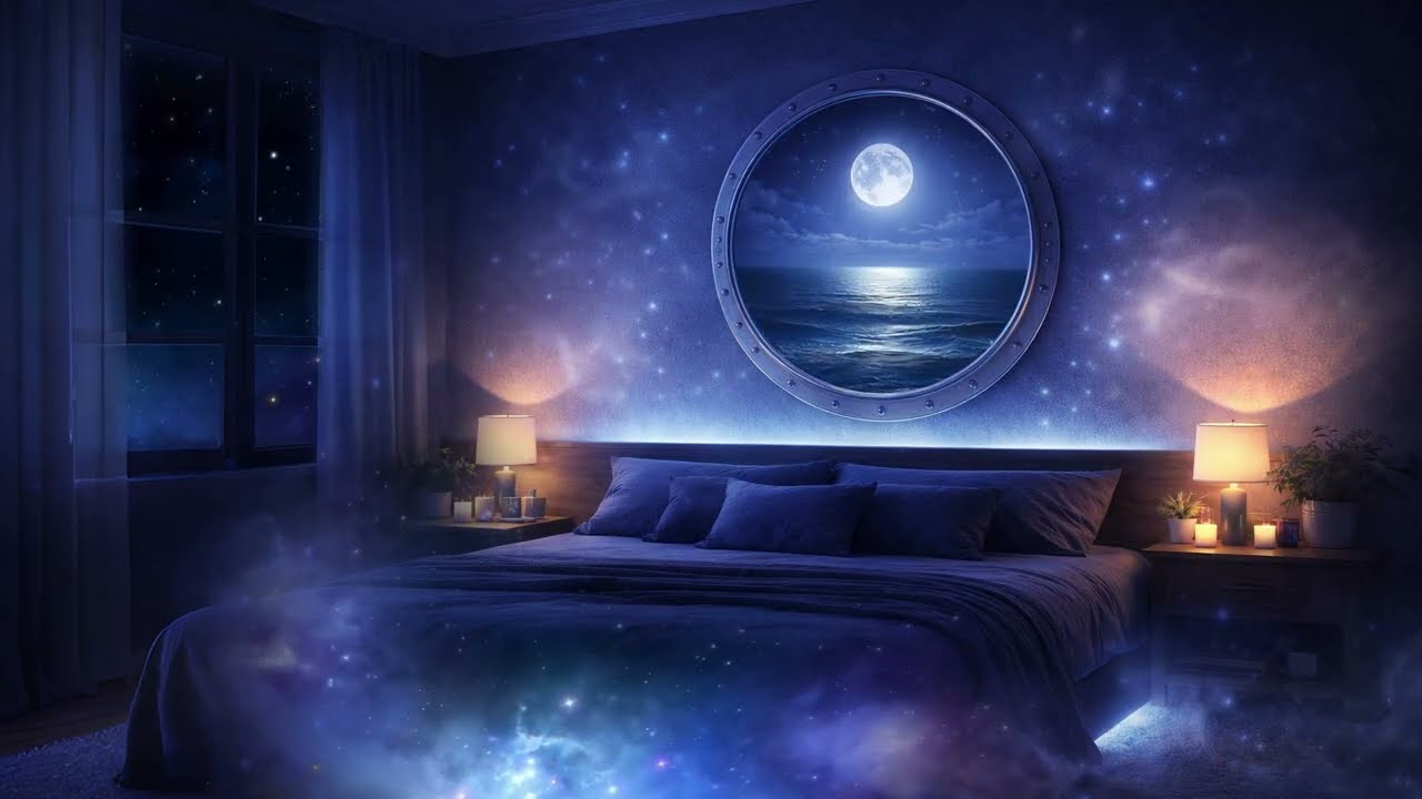 (No-Ads) 5 Hour Ocean & Space Ambience | Pink Noise for Deep Reading & Study