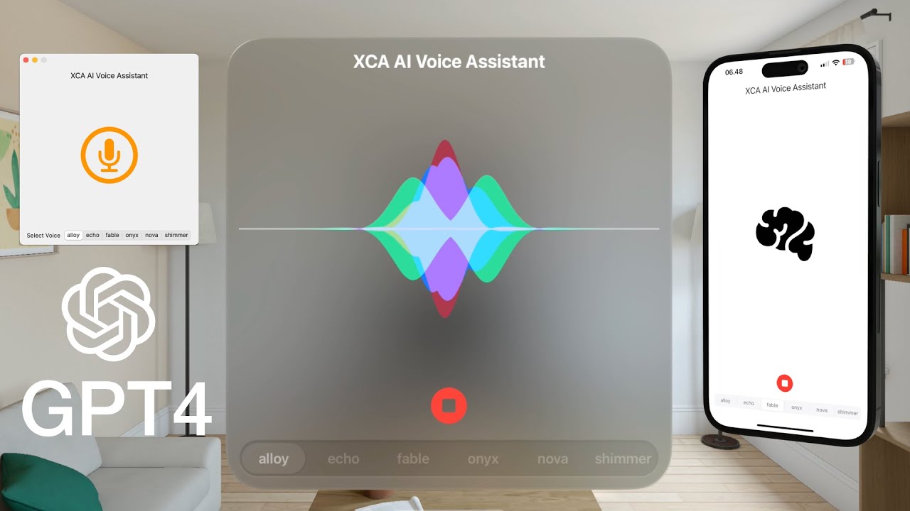 Build an AI Voice Assistant SwiftUI App | OpenAI GPT4, Whisper, & TTS API | iOS, macOS, & visionOS