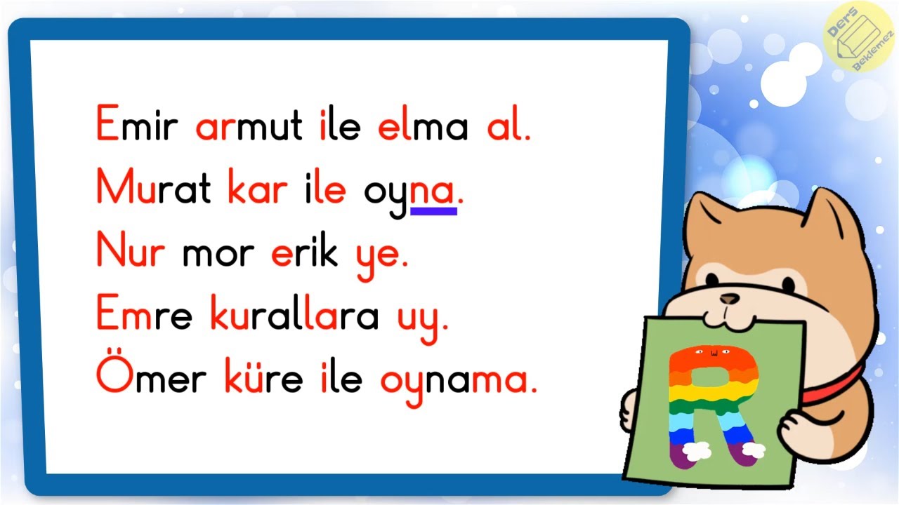 R sesi hece kelime cümle etkinlikleri | R harfi