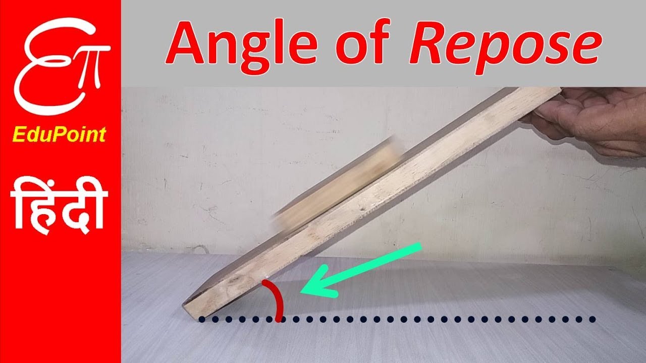 Angle of REPOSE or Angle of SLIDING | explained in HINDI
