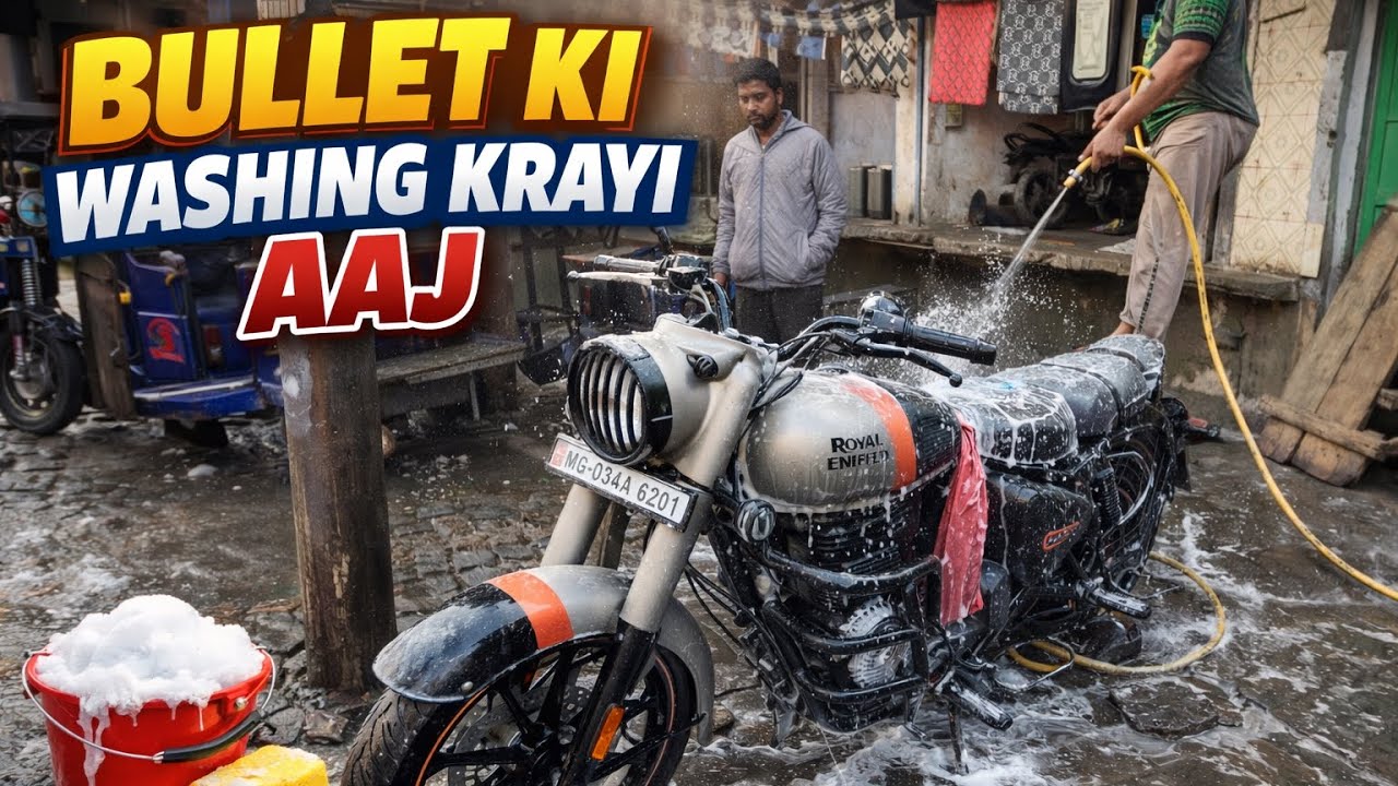 Bullet Ki Washing Krayi Aaj Bhot Gandi Ho Rhi Thi  🫠❤️‍🩹
