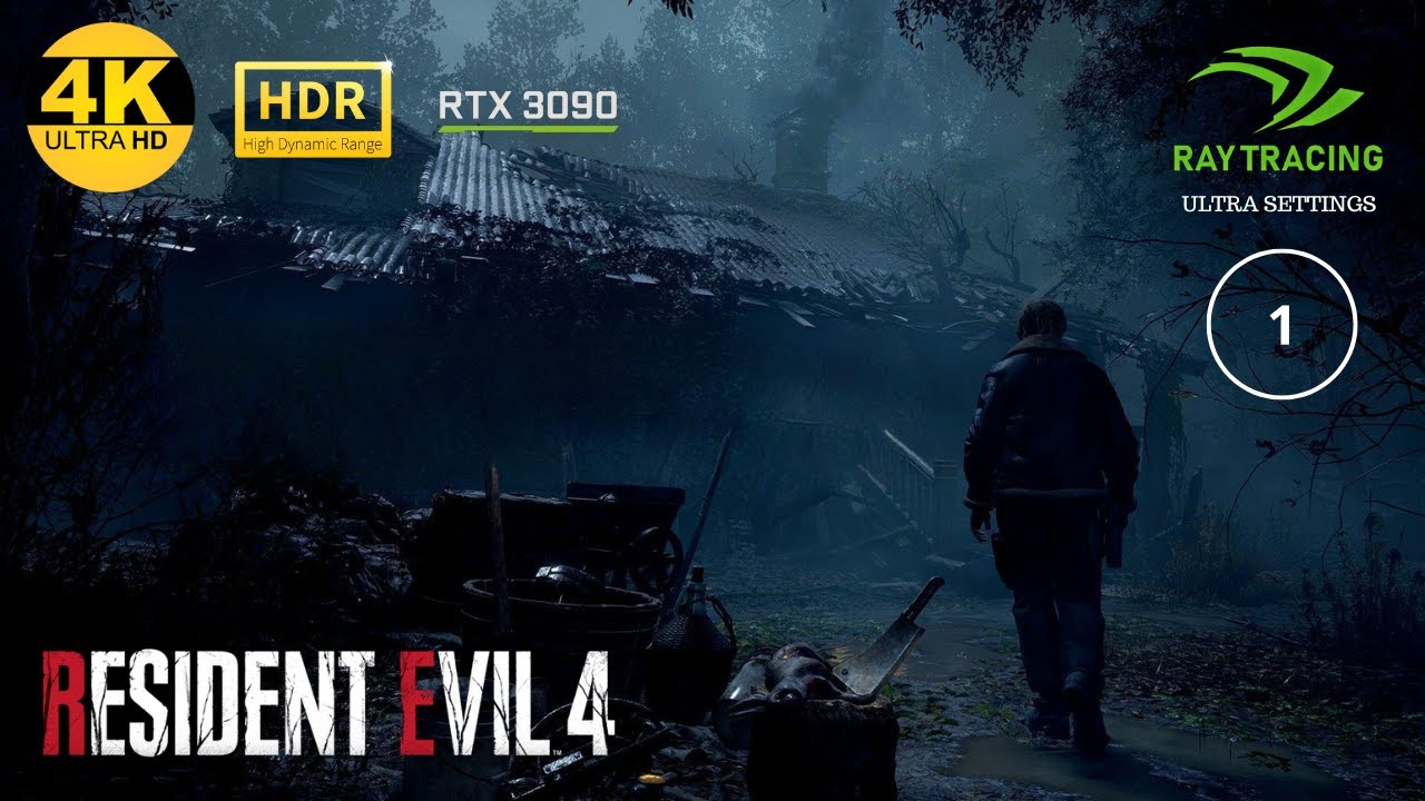 Resident Evil 4 Remake @4K (HDR RTX 3090 Ray tracing) Gameplay part 1