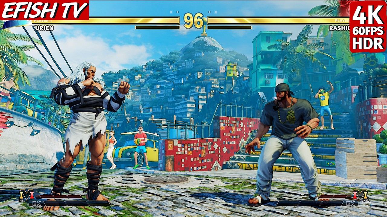 Urien vs Rashid (Hardest AI) - Street Fighter V