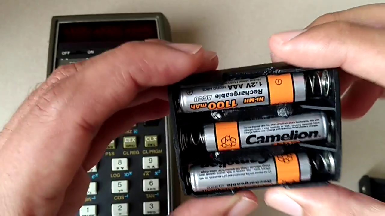 Calculadora HP67 - Porta baterias adaptado