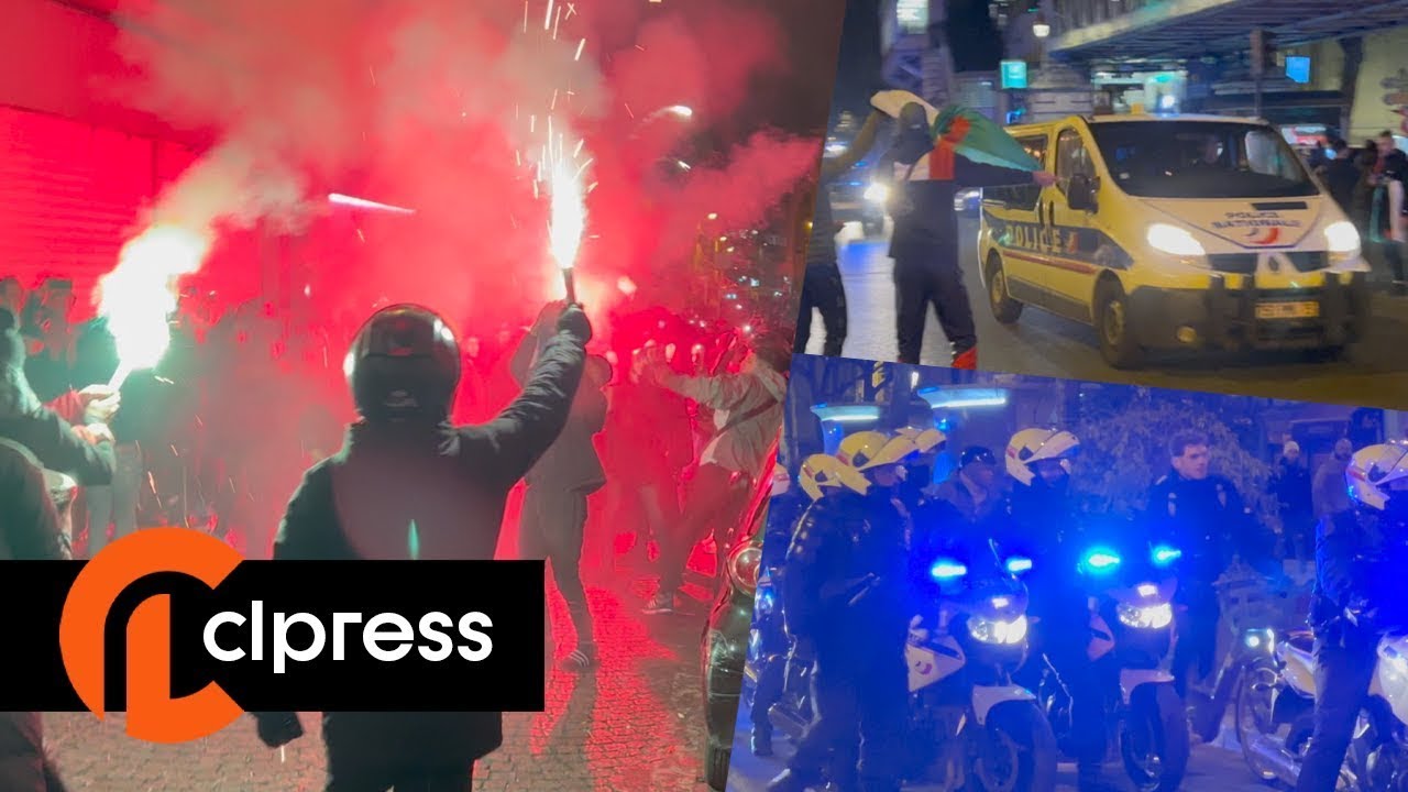 Algérie en finale de la Coupe Arabe : ambiance festive à Barbès (15 décembre 2021, Paris) [4K]