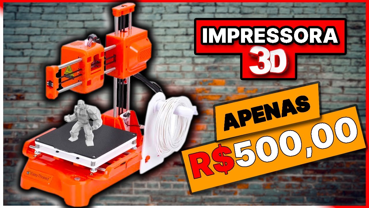 IMPRESSORA 3D mais barata do MUNDO 2023! Como montar, ajustar, configurar e testes com Easythreed k7