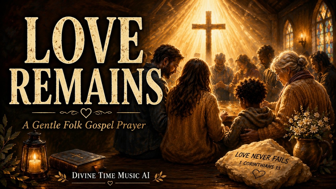 Love Remains | 1 Corinthians 13 | Folk Gospel Prayer Song DIVINE TIME MUSIC AI